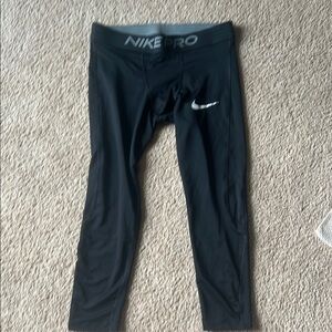 Nike Black Leggings with White Logo